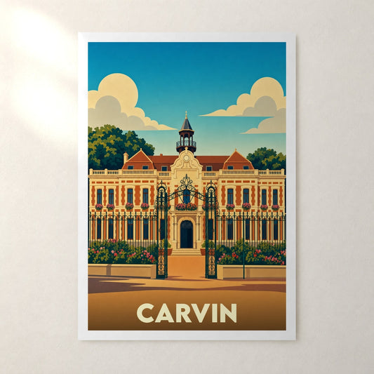 Affiche Carvin – sans cadre, accrochée au mur