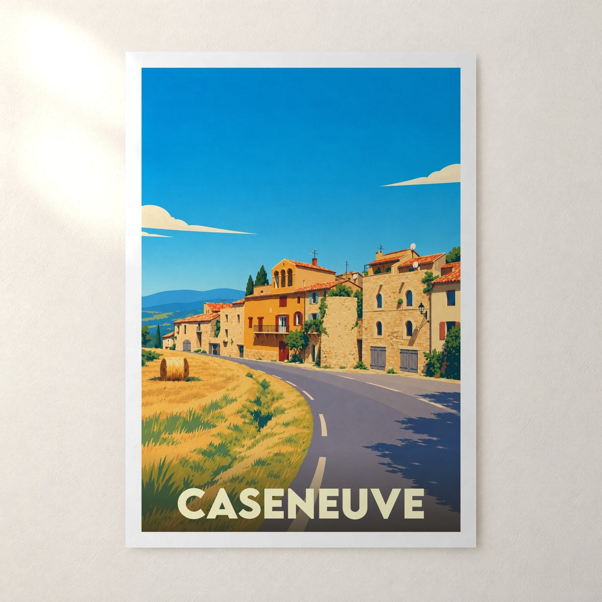 Affiche Caseneuve – sans cadre, accrochée au mur