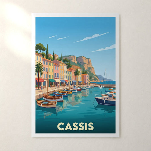 Affiche Cassis – sans cadre, accrochée au mur