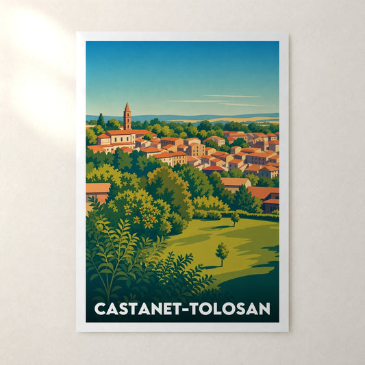 Affiche Castanet-Tolosan – sans cadre, accrochée au mur