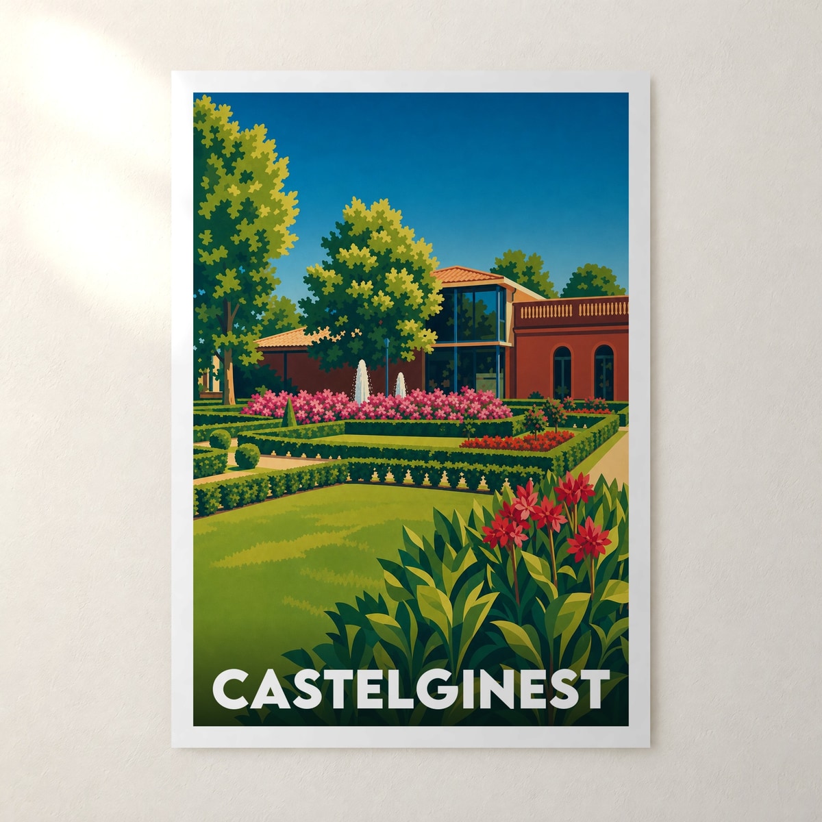 Affiche Castelginest – sans cadre, accrochée au mur