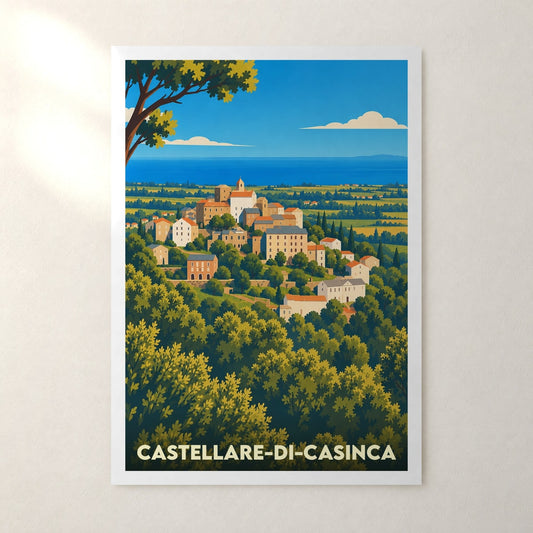 Affiche Castellare-di-Casinca – sans cadre, accrochée au mur