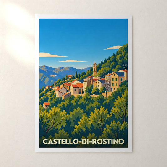 Affiche Castello-di-Rostino – sans cadre, accrochée au mur