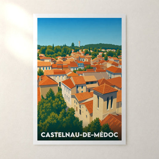 Affiche Castelnau-de-Médoc – sans cadre, accrochée au mur