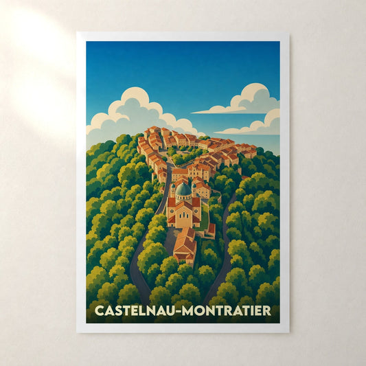 Affiche Castelnau-Montratier – sans cadre, accrochée au mur