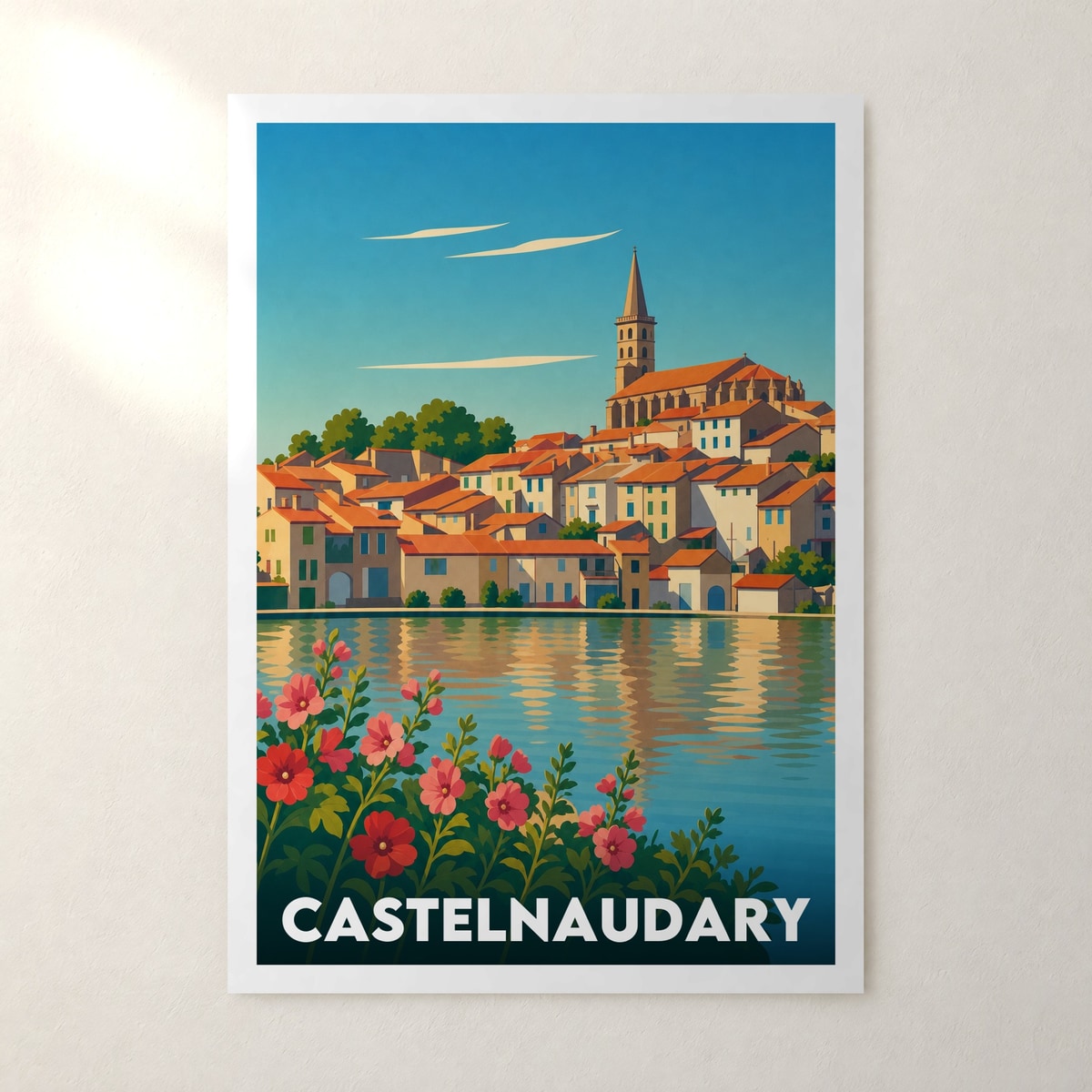 Affiche Castelnaudary – sans cadre, accrochée au mur