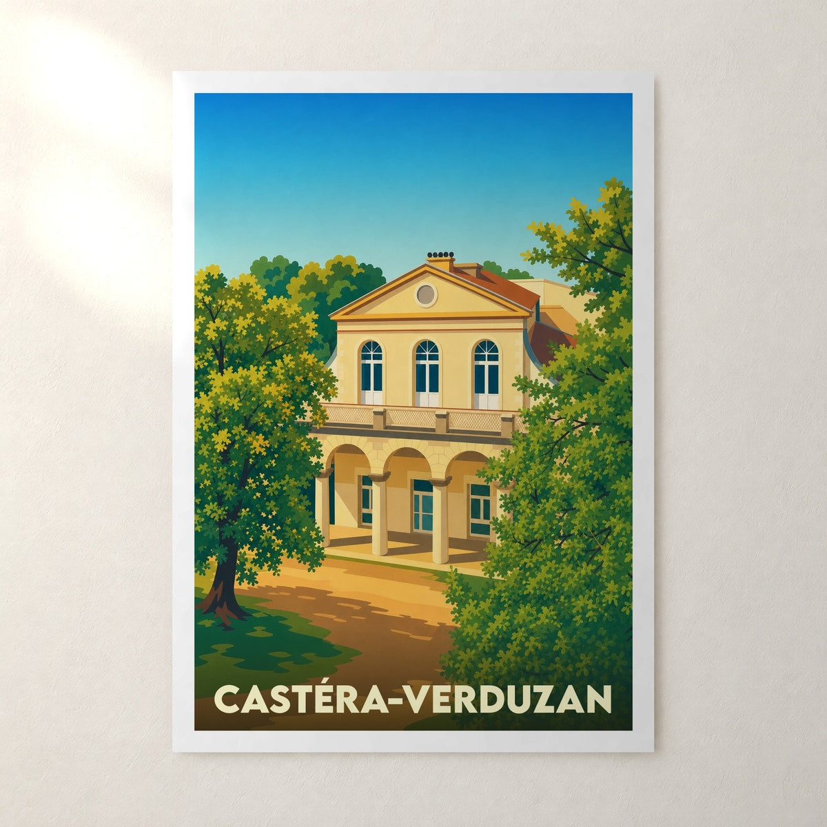 Affiche Castéra-Verduzan – sans cadre, accrochée au mur