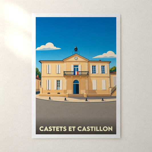 Affiche Castets et Castillon – sans cadre, accrochée au mur