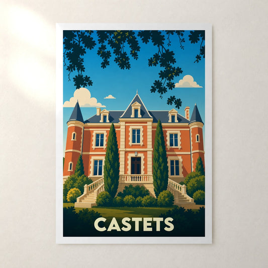 Affiche Castets – sans cadre, accrochée au mur