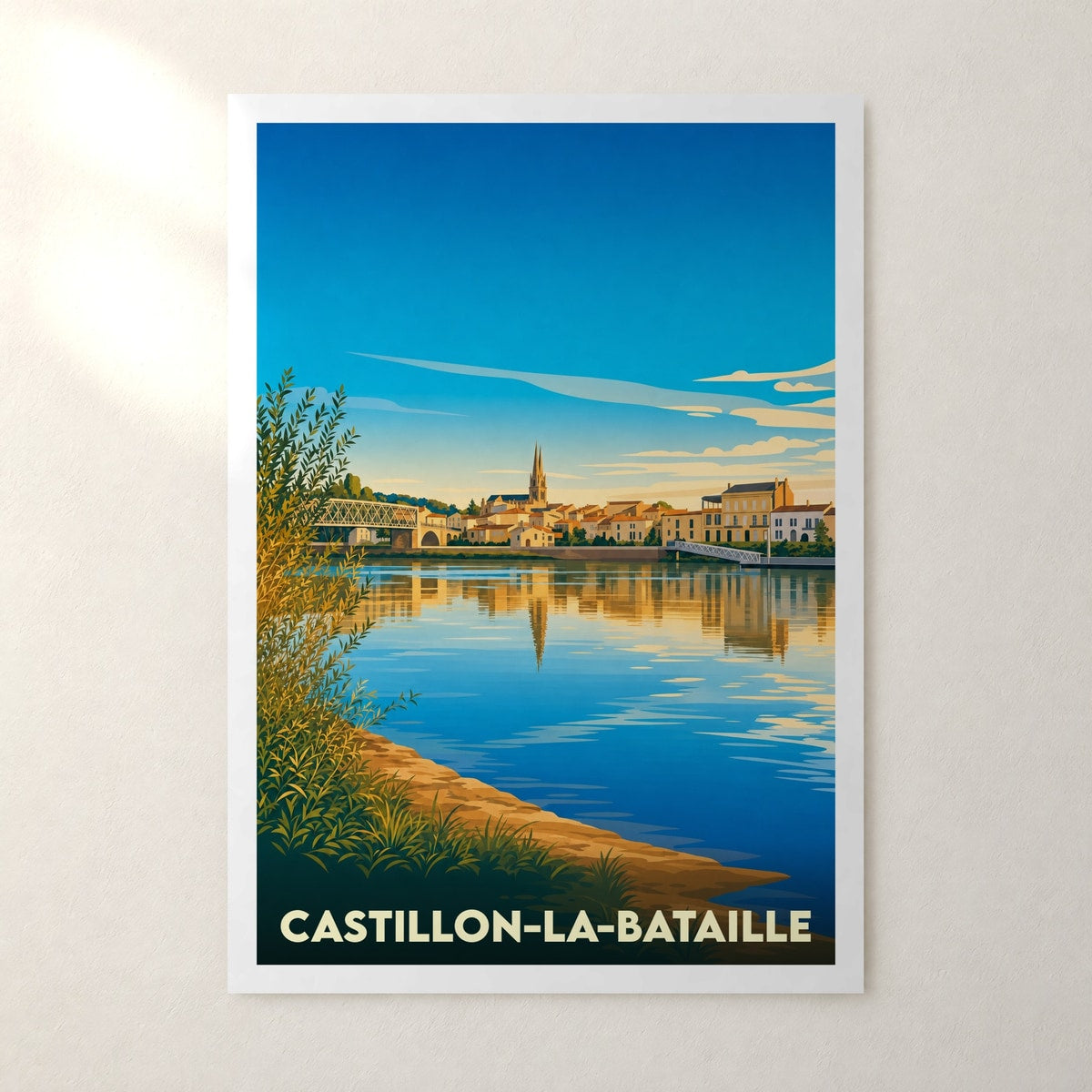Affiche Castillon-la-Bataille – sans cadre, accrochée au mur