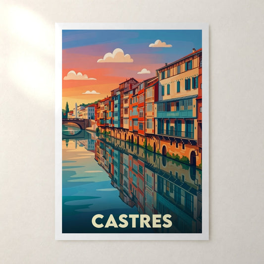 Affiche Castres – sans cadre, accrochée au mur