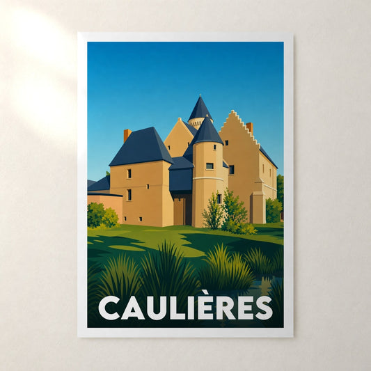 Affiche Caulières – sans cadre, accrochée au mur