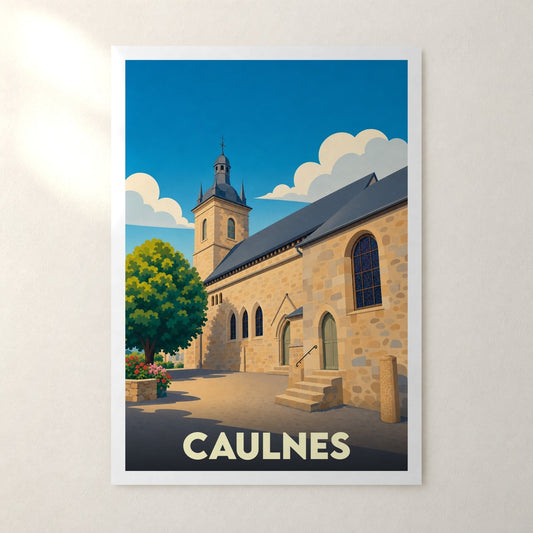 Affiche Caulnes – sans cadre, accrochée au mur