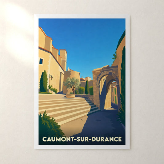 Affiche Caumont-sur-Durance – sans cadre, accrochée au mur