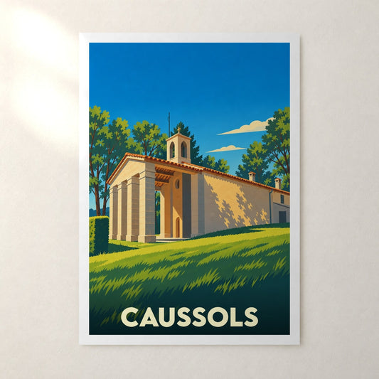 Affiche Caussols – sans cadre, accrochée au mur