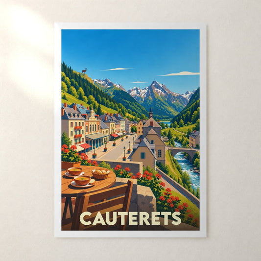 Affiche Cauterets – sans cadre, accrochée au mur