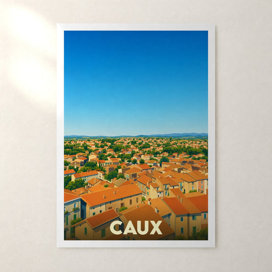 Affiche Caux – sans cadre, accrochée au mur