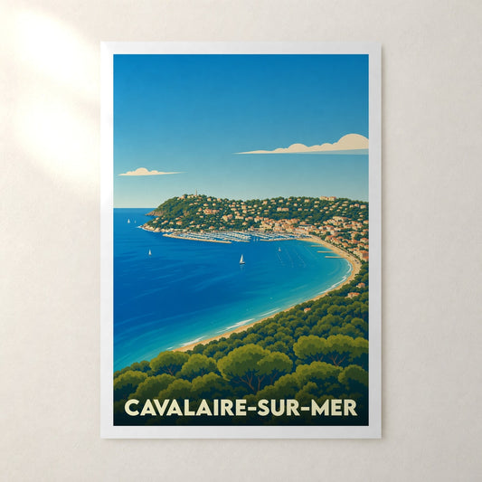 Affiche Cavalaire-sur-Mer – sans cadre, accrochée au mur