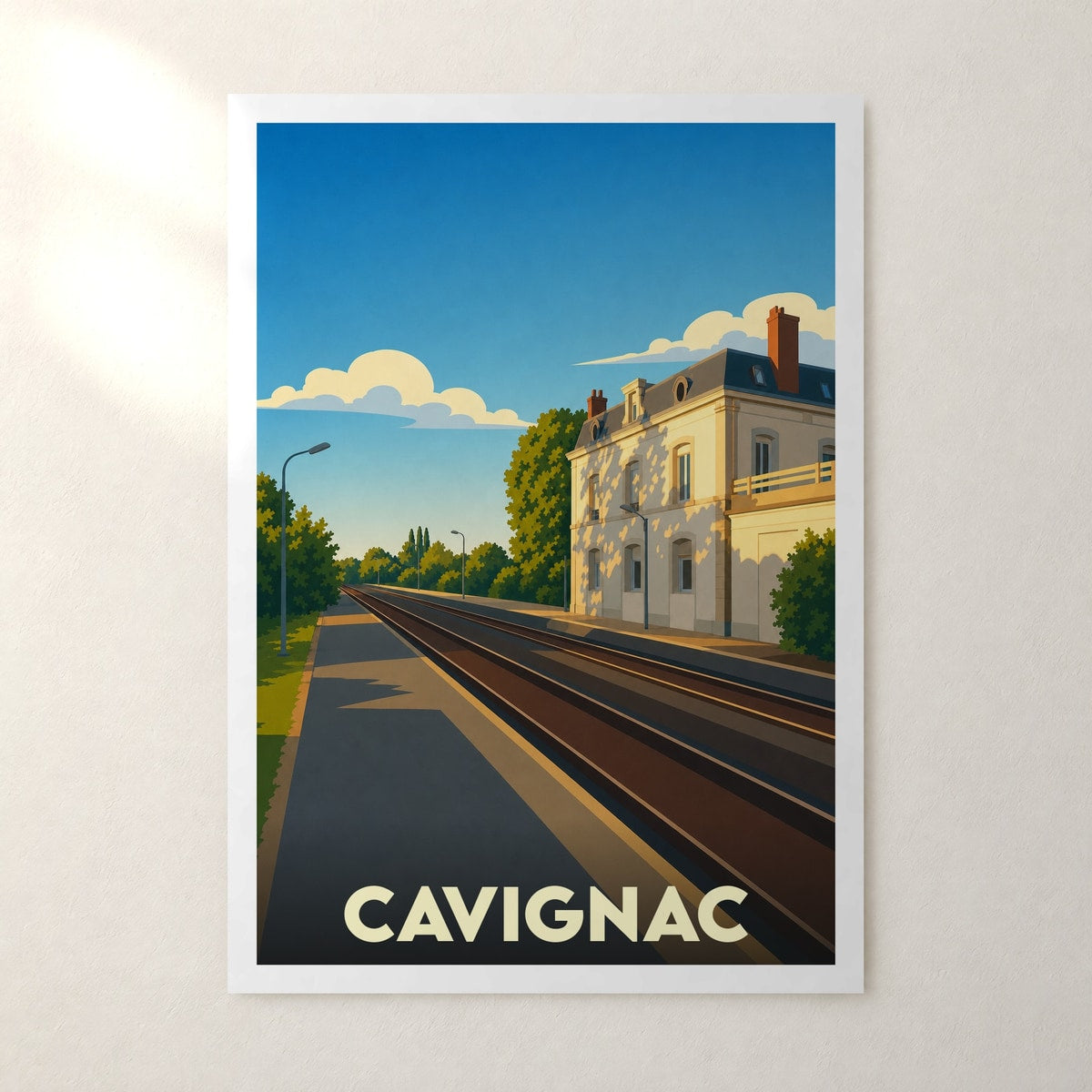 Affiche Cavignac – sans cadre, accrochée au mur