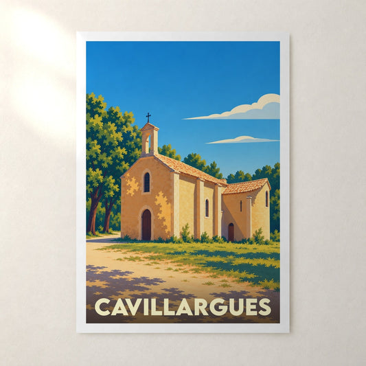 Affiche Cavillargues – sans cadre, accrochée au mur