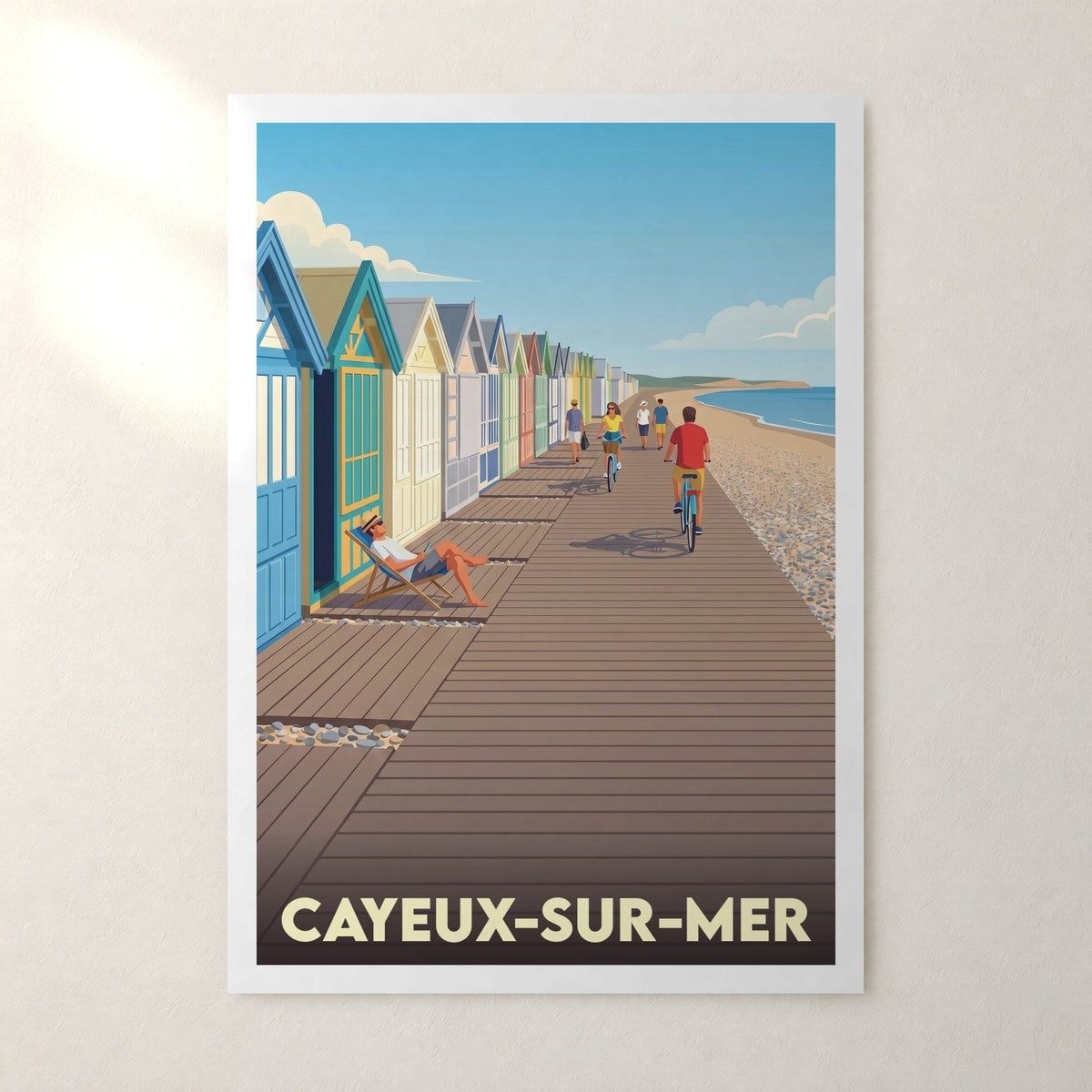 Affiche Cayeux-sur-Mer – sans cadre, accrochée au mur