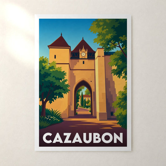 Affiche Cazaubon – sans cadre, accrochée au mur