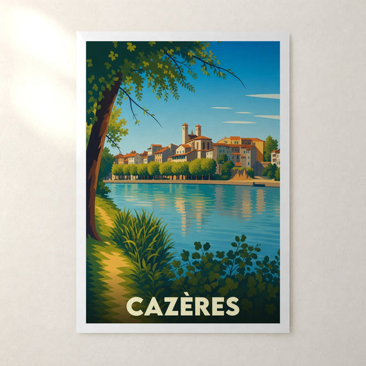 Affiche Cazères – sans cadre, accrochée au mur