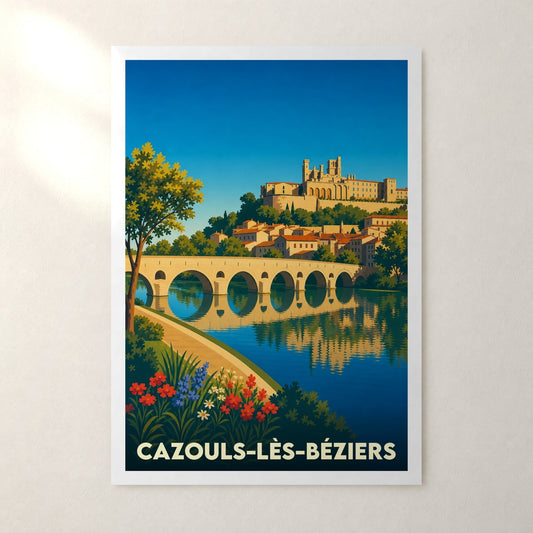 Affiche Cazouls-lès-Béziers – sans cadre, accrochée au mur