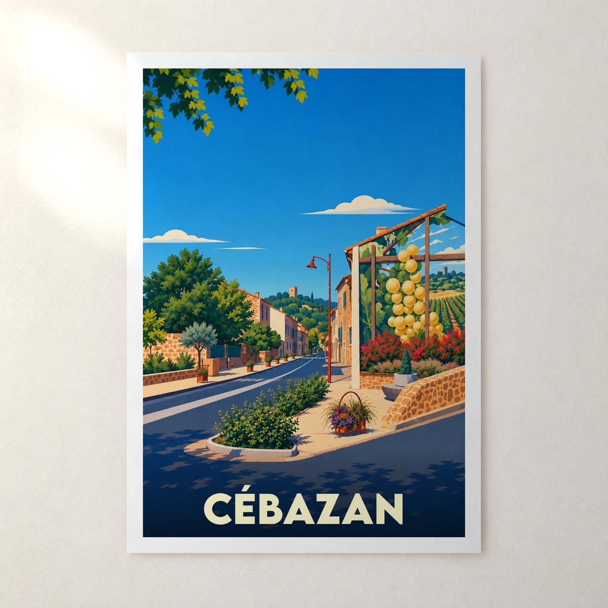 Affiche Cébazan – sans cadre, accrochée au mur