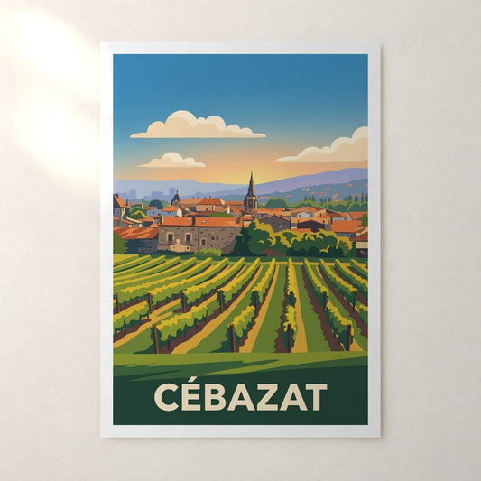 Affiche Cébazat – sans cadre, accrochée au mur