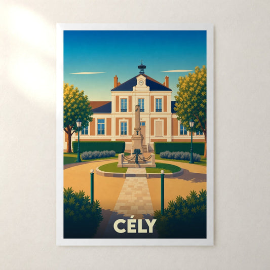 Affiche Cély – sans cadre, accrochée au mur