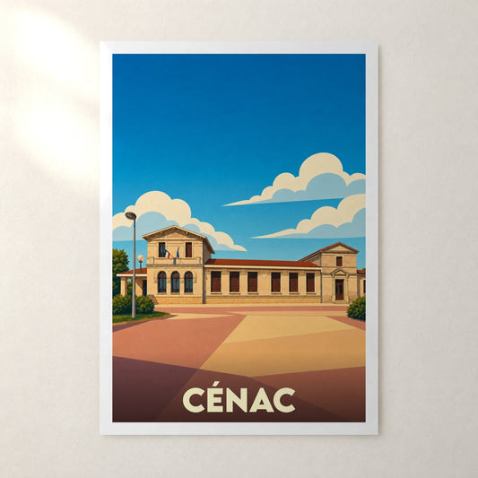 Affiche Cénac – sans cadre, accrochée au mur