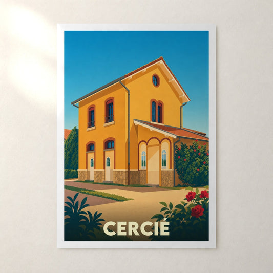 Affiche Cercié – sans cadre, accrochée au mur