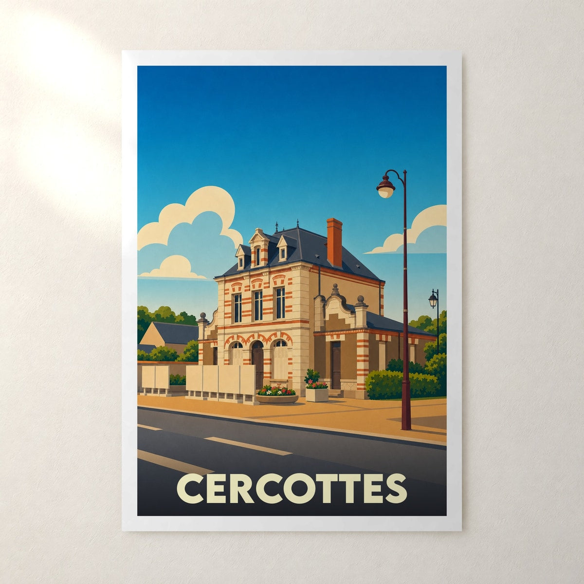 Affiche Cercottes – sans cadre, accrochée au mur