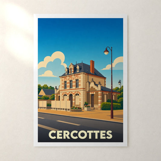 Affiche Cercottes – sans cadre, accrochée au mur