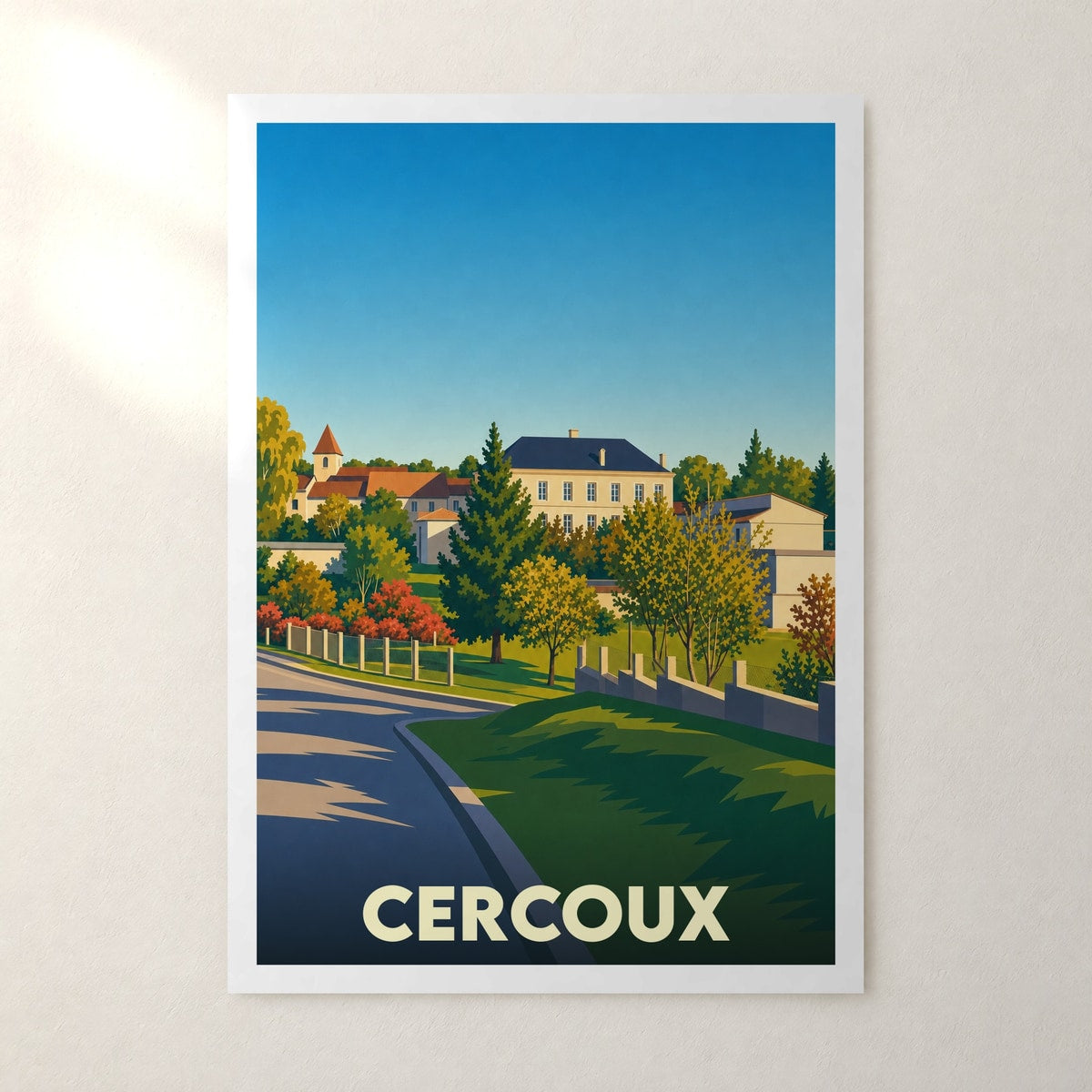 Affiche Cercoux – sans cadre, accrochée au mur