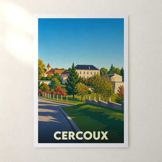 Affiche Cercoux – sans cadre, accrochée au mur