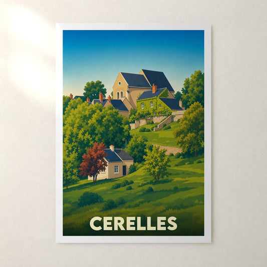 Affiche Cerelles – sans cadre, accrochée au mur