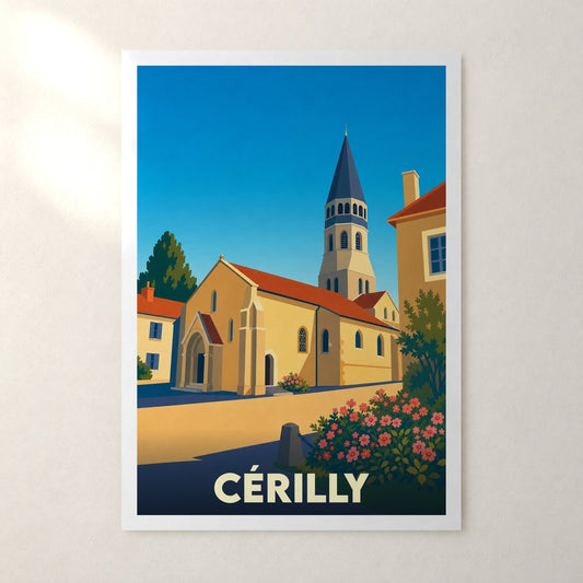 Affiche Cérilly – sans cadre, accrochée au mur