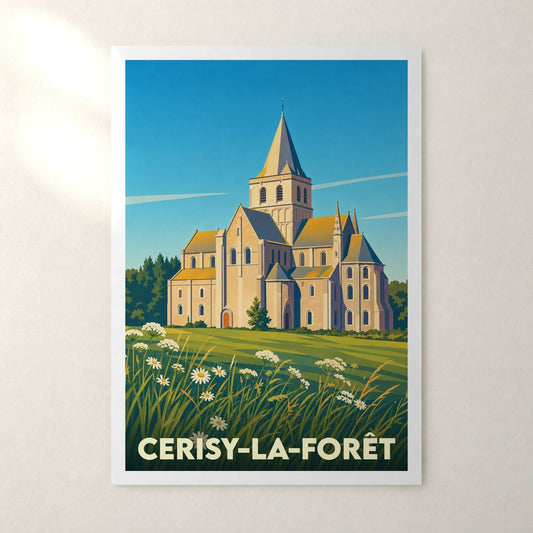 Affiche Cerisy-la-Forêt – sans cadre, accrochée au mur