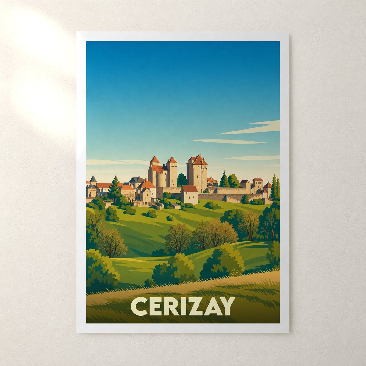 Affiche Cerizay – sans cadre, accrochée au mur