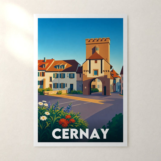 Affiche Cernay – sans cadre, accrochée au mur