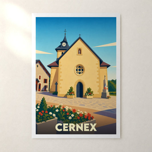 Affiche Cernex – sans cadre, accrochée au mur