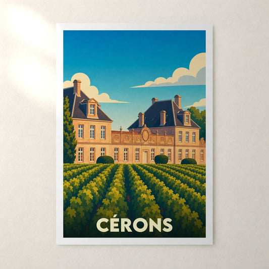 Affiche Cérons – sans cadre, accrochée au mur