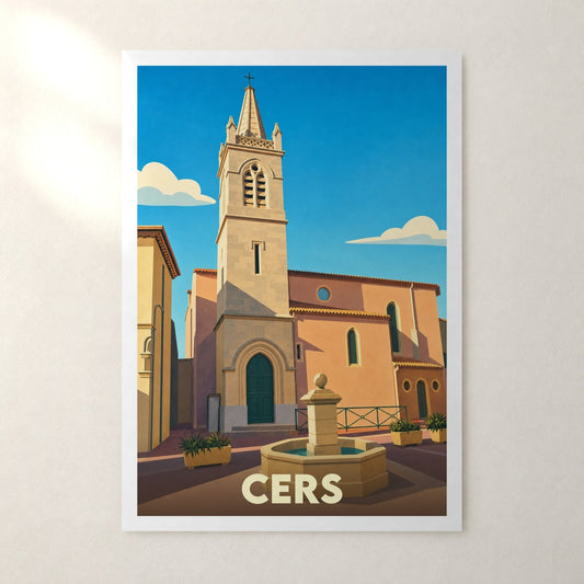 Affiche Cers – sans cadre, accrochée au mur
