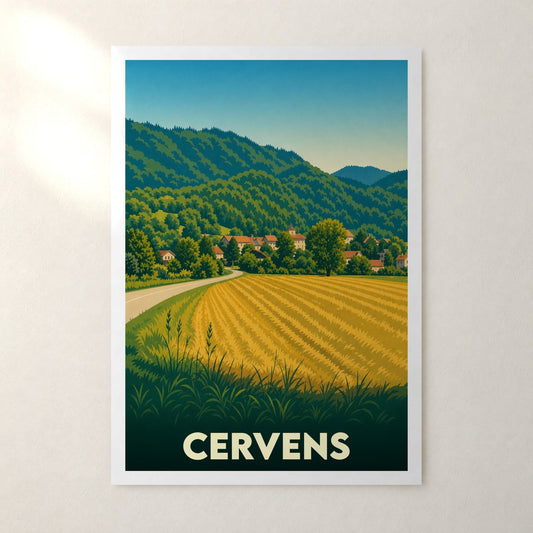 Affiche Cervens – sans cadre, accrochée au mur