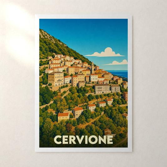 Affiche Cervione – sans cadre, accrochée au mur