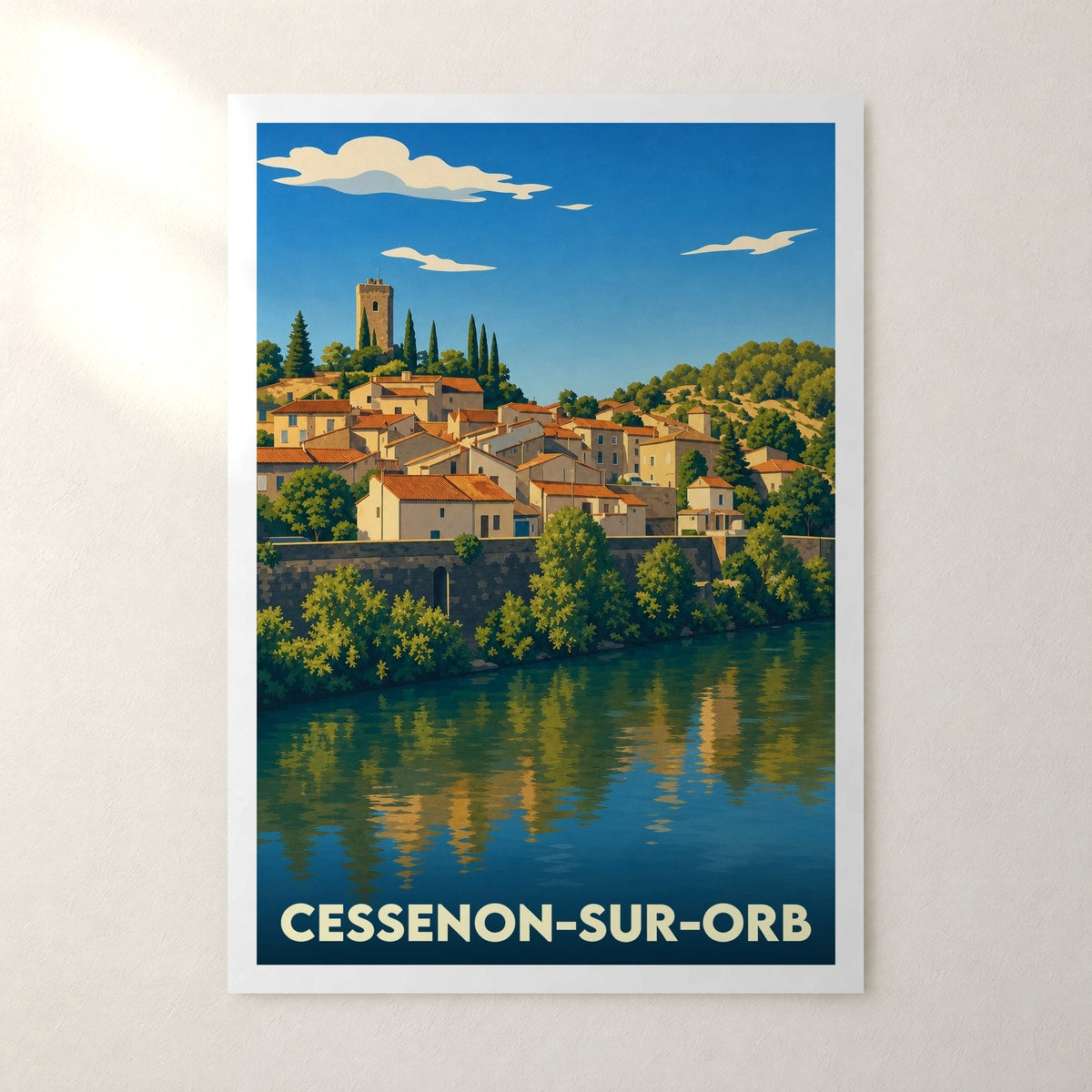 Affiche Cessenon-sur-Orb – sans cadre, accrochée au mur