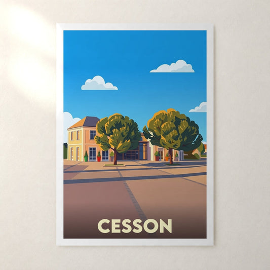 Affiche Cesson – sans cadre, accrochée au mur