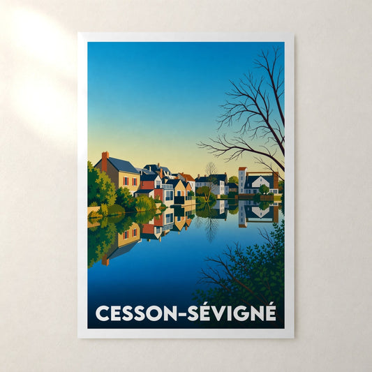 Affiche Cesson-Sévigné – sans cadre, accrochée au mur